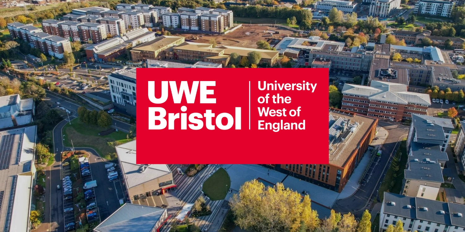 Drone shot over UWE Frenchay Campus