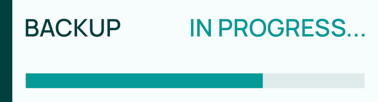 Widget showing cloud backup status