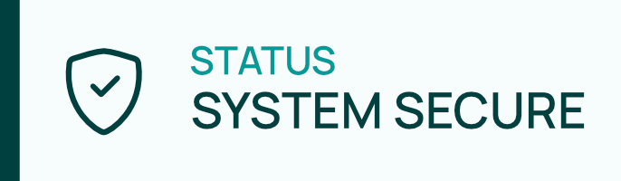 Widget showing systems are secure
